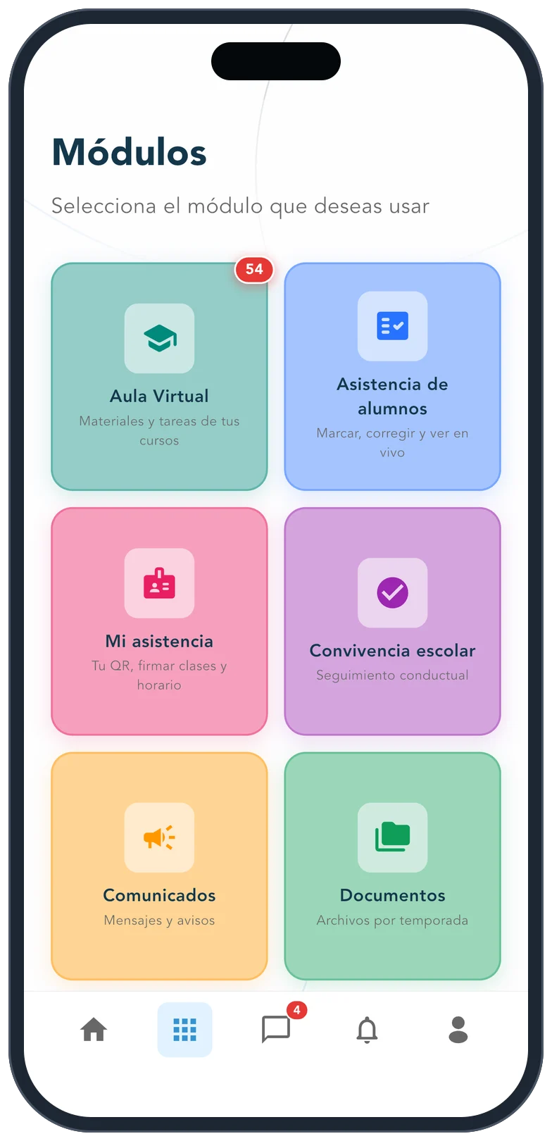 La misma información en la app Kole del celular