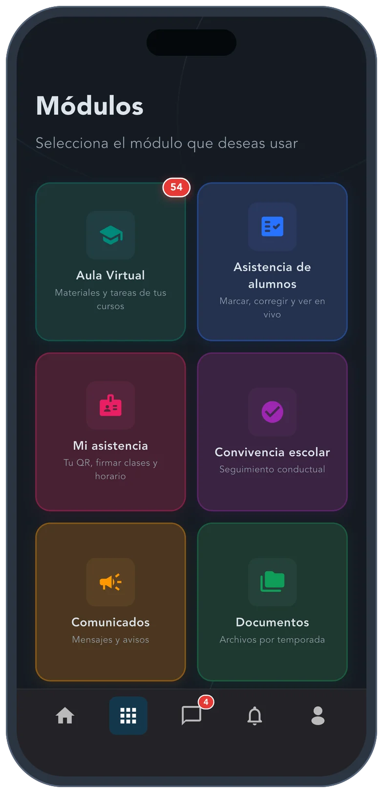 La misma información en la app Kole del celular