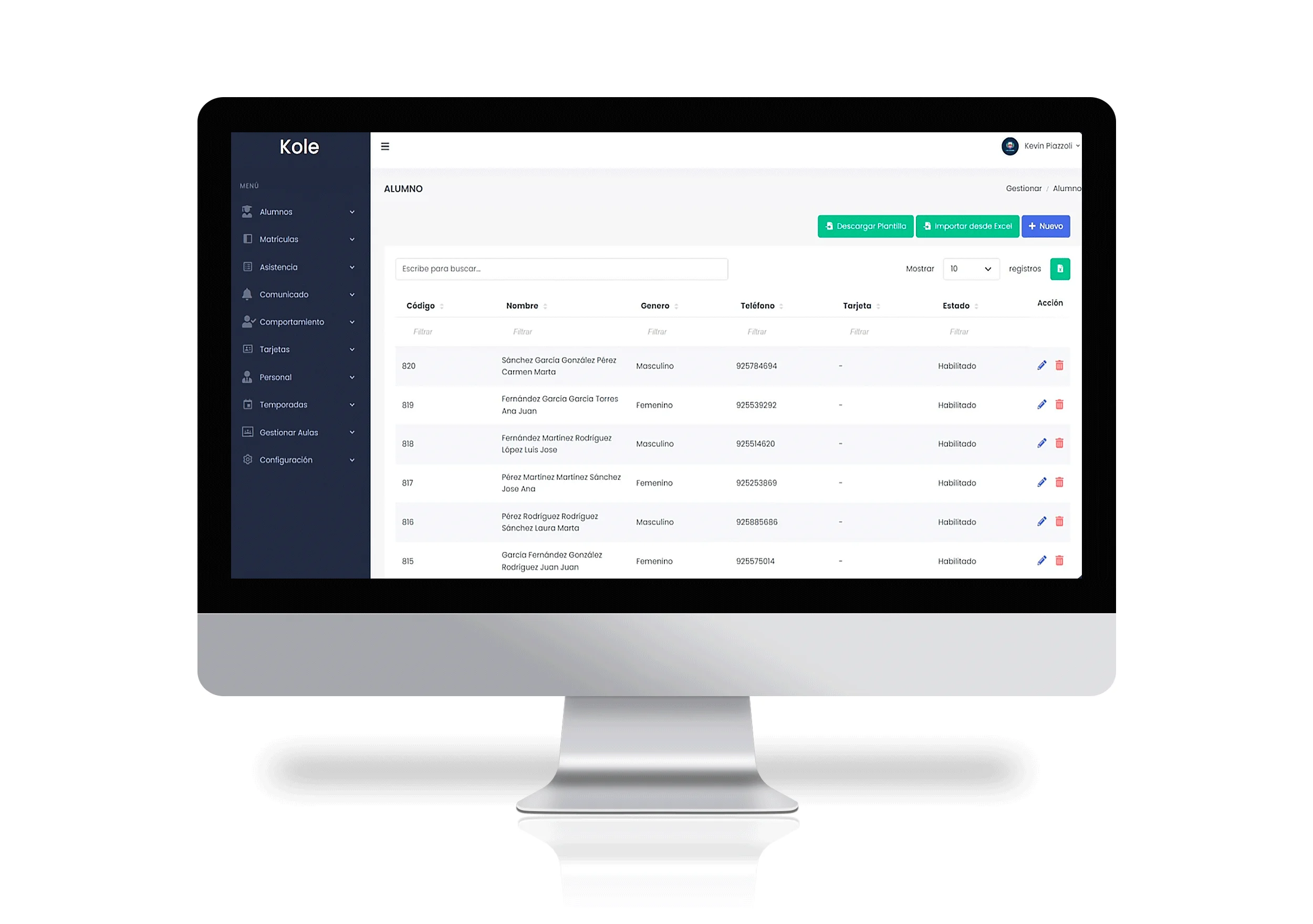 Imagen de Plataforma de Control Kole.pe